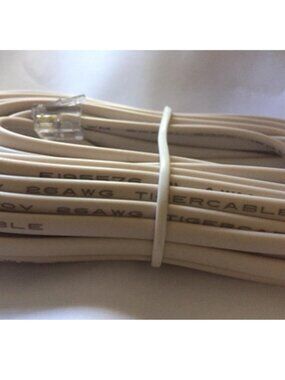 Telephone Extension Cord 25 Feet Long Phone Cable Line Wire
